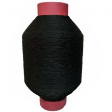 Нитка поліамідна (капрон) 93,5 tex *3 (0,8 мм), бобіна 1,5 кг. Чорна. 