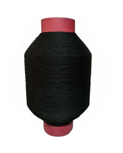 Нитка поліамідна (капрон) 187 tex *3 (1,2 мм), бобіна 1,5 кг. Чорна.